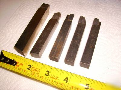 5 metal lathe tool bits hss carbide cobalt 1/2 5/8 