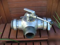 Hydrassist valve fire hose manifold valve fire nozzle
