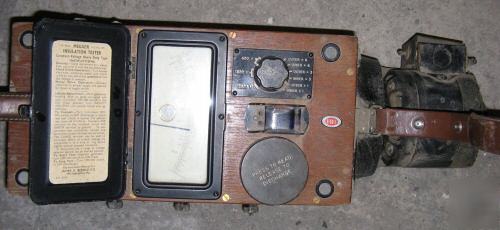 Biddle megger tester md. 648 wood / antique ser 9775