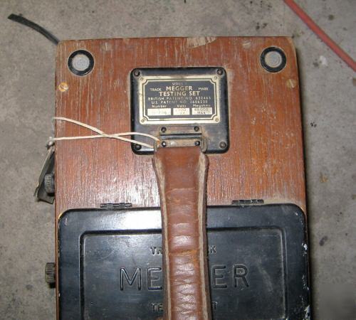 Biddle megger tester md. 648 wood / antique ser 9775