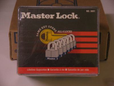 Master lock 3001CUPK set of 6 keyed alike #1 lock