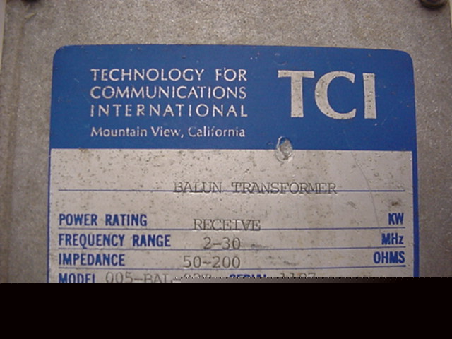 Tci balun transformer 005-bal-02T 