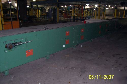 Roach slat conveyor 75 feet long incline or decline