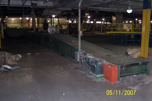 Roach slat conveyor 75 feet long incline or decline