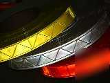 15' limeyellow reflective sew on safety tape