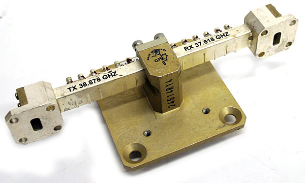 Diplexer microwave waveguide tx 38.878GHZ rx 37.618 ghz