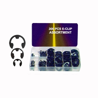 E-clip assort.300PC 9SIZES