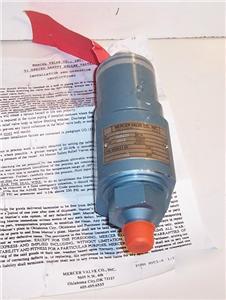 Mercer pressure relief valve 4400 psi 4513 scfm 1/2 mpt