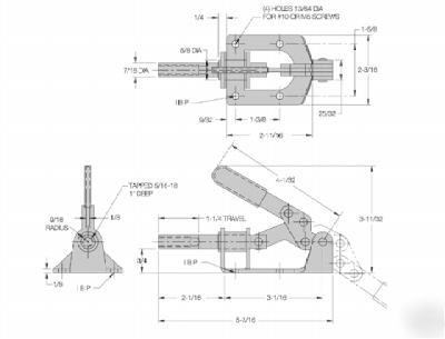 New carr lane cl-150-spc push / pull toggle clamp 1PC 