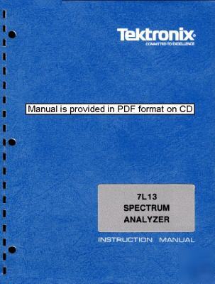 Tek tektronix 7L13 service & operation manual