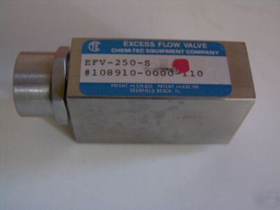 Chem tec adjustable saftey flow valve efv-250-s