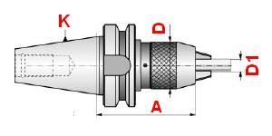 Bison bt-50 keyless drill chuck- 1/32