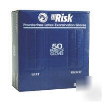 Sage P2 hi-risk powderfree latex exam gloves med 50PAIR