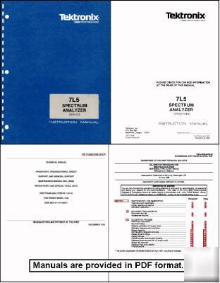 Tek tektronix 7L5 manual operator & repair parts manual