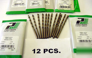 New (12) #1 cobalt jobber drills - precision twist