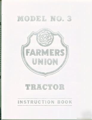 Farmers union model 3 tractor instruction book