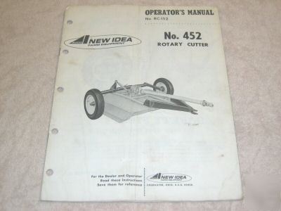 New avco idea operator manual # 452 rotary cutter