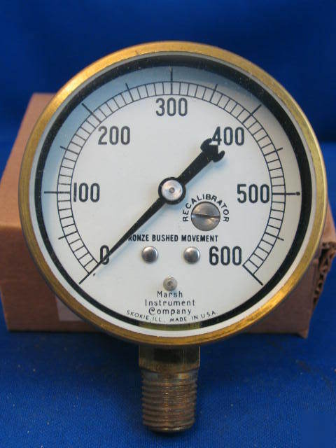 600 psi pressure gauge hydraulic / pneumatic * *