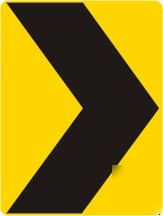 Chevron alignment warning sign hazard sign 12