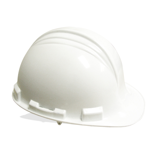 Construction crew safety white hard hat