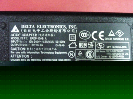 Delta electronics power supply 5VDC 2A regulated brick