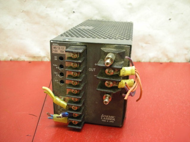 Lambda ms-12-12 regulated dc power supply 12VDC 15 amp