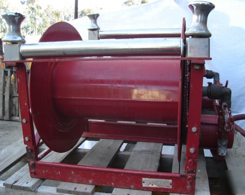 2 dual fire pumper 12V electric hannay hose reels reel 