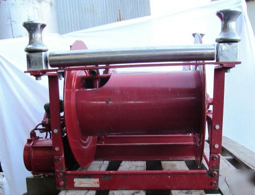 2 dual fire pumper 12V electric hannay hose reels reel 