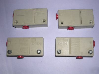 (4) used smc vacuum block ejectors zhi 10BS-07