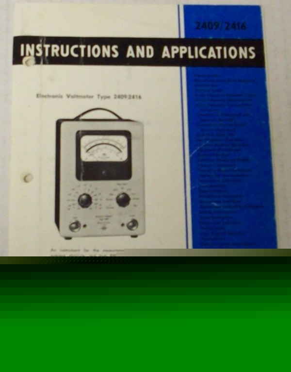 Bruel & kjaer 2409/2416 electronic voltmeter op/svc man
