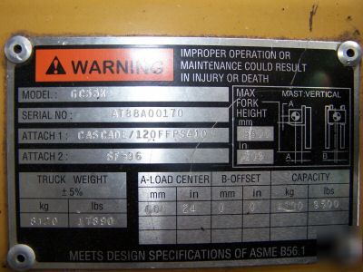Caterpillar 12,000 pound capacity forklift