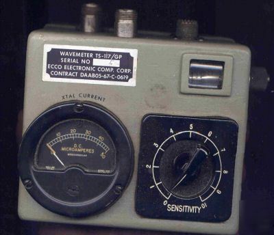Ecco electronic wavemeter + case + cords ts-117/gp