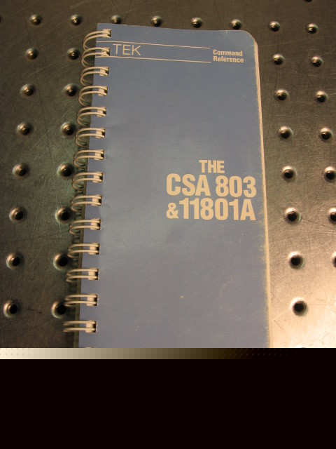 G27869 tektronix csa 803 & 11801A command ref. guide
