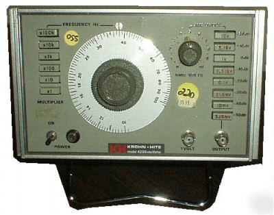 Krohn-hite 4200 signal generator 10HZ to 10MHZ 