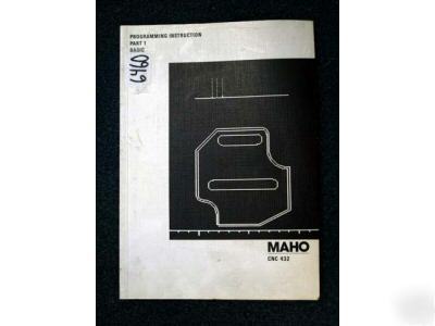 Maho programing instruction part 1 basic for cnc 432