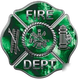 Maltese cross skull decal reflective 4