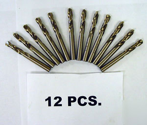 New (12) #39 cobalt stub drills - precision twist