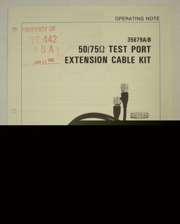 Hp 54679A/b extension cable kit operating note $5 ship