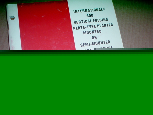 Ih 800 8 12 row planter unit operator manual