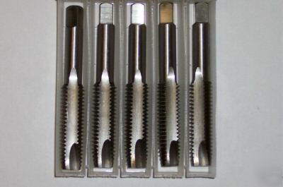 New 5-pack hss spiral point plug taps 3 flute 7/16-20