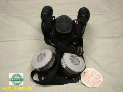 New msa 472774 comfo ii back mounted respirator w/fltrs 