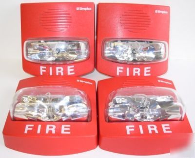 Simplex fire warning strobe 4904-9333 {lot of 4} *nice*