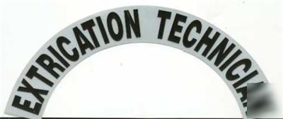 Fire helmet crescent decals extrication technician