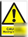Moving machinery sign-adh.vinyl-200X250MM(wa-142-ae)