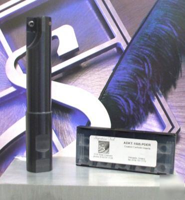 .980 indexable ext lgth end mill +10 adkt 1505 inserts