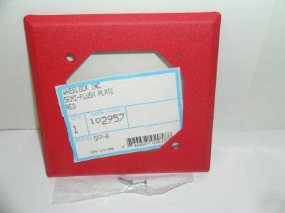 Wheelock inc sfp-r semiflush plate, mounting trim red
