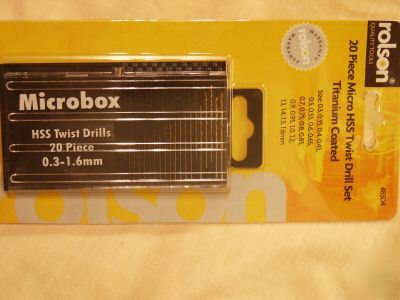 Model makers 20 piece twist drill bit set 0.3 to 1.6MM