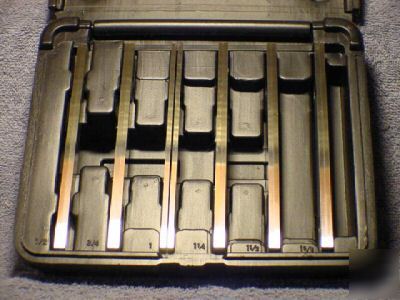 New 6 pr 1/8 x 6 +/-.0008 parallels set in case mill