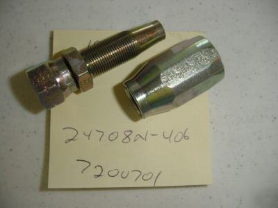 Qty 6 ** weatherhead # 24708N-406 fittings for # 8 hose