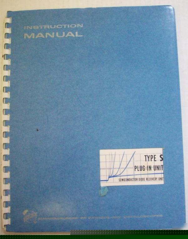 Tektronix type s plug-in unit instruction manual